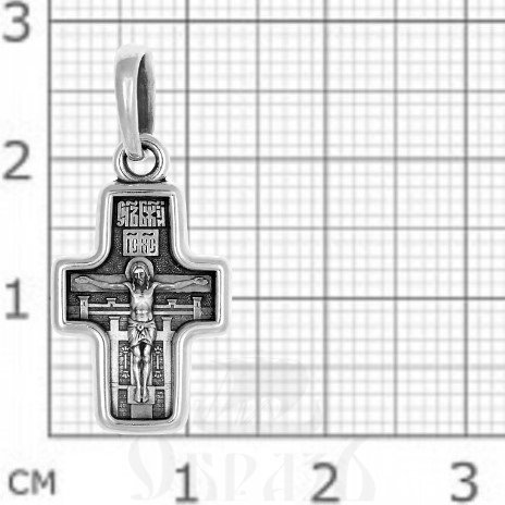 крест «распятие. молитва «спаси и сохрани». детский крест», серебро 925 проба (арт. 101.471)