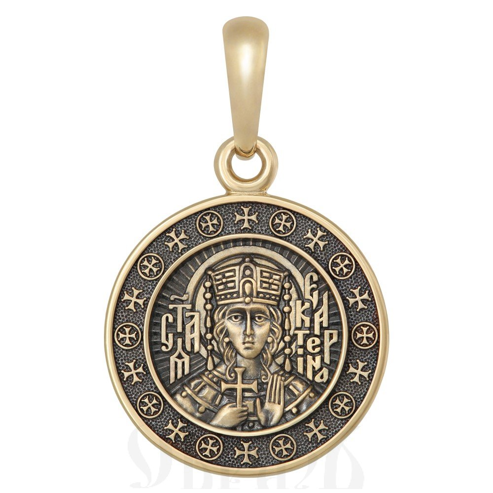 образок «святая великомученица екатерина», золото 585 пробы желтое (арт. 202.640)