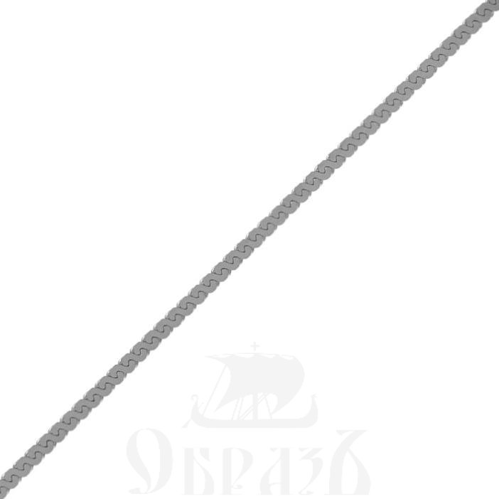 цепь плетение "серпентина" серебро 925 пробы с родиевым покрытием (арт. нц 22-003-3 d0,40)